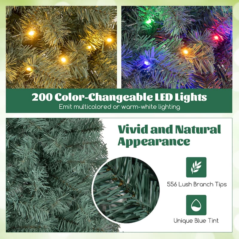 Gymax 6.5/7.5 FT Artificial Xmas Tree w/ 556/724 Branch Tips 200/250 - See Details