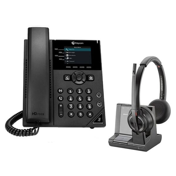 Shop Polycom Vvx 250 Sip Voice Over Ip Phone With Savi W8220 Wireless Headset Overstock 29330093