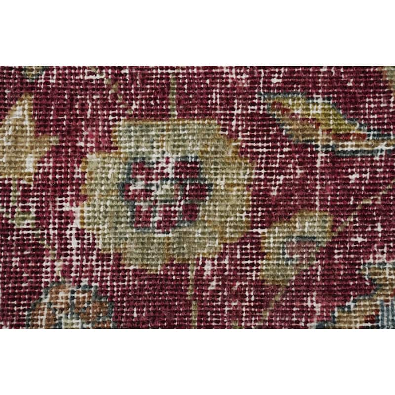 Hand Knotted Oriental 100% Wool Carpet Traditional Floral Pink Tabriz Area Rug - 13' 10'' X 10' 10''