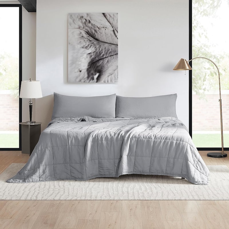 Dark Sky Reserve® - Bamboo Linen Comforter - Portugal Made - Distressed Gray