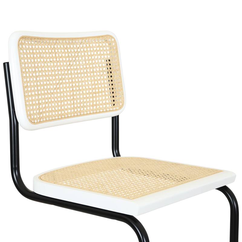 Breuer Chair Company Marcel Breuer Cesca Cane Cantilever Side Chair w/ Black Steel Frame (Various Wood & Cane Colors)
