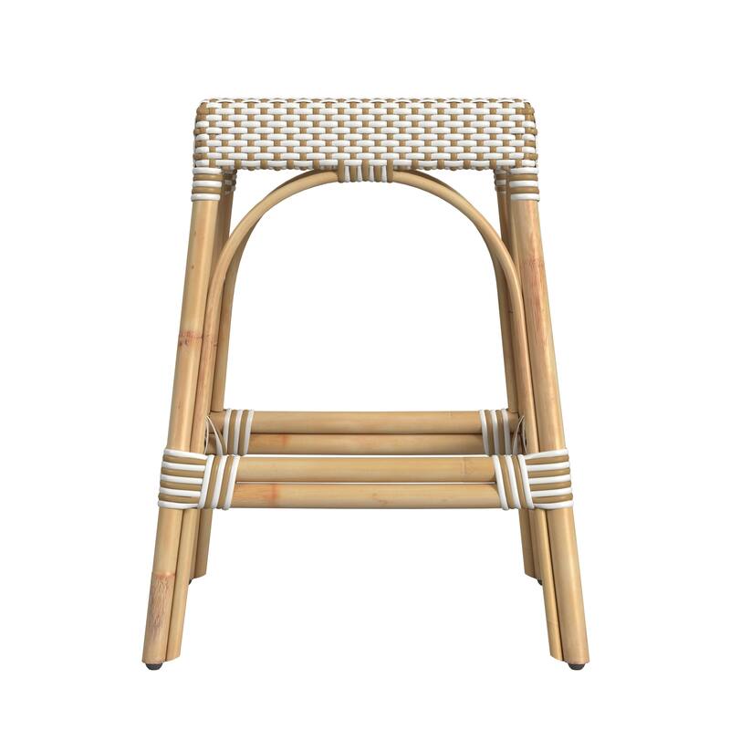 Robias 24.5" Rattan Rectangular Counter Stool