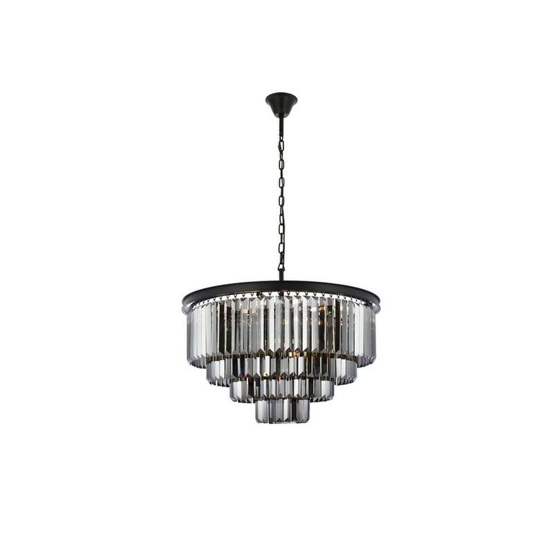 Elegant Lighting 1231D32-SS/RC Sydney 17 Light 32" Wide Crystal