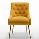 preview thumbnail 18 of 106, SEYNAR Modern Dining Chairs Set of 6, Velvet Accent Chair Tufted Back Armless Chair with Back Pull