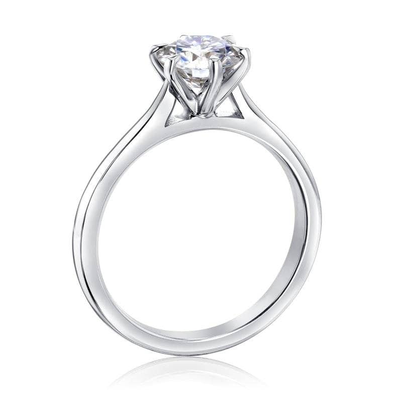 Annello by Kobelli 14k Gold Round Forever One Moissanite 6-Prong Ring (DEF/VS)