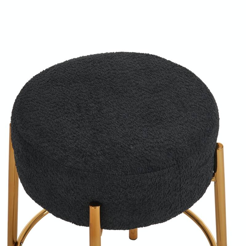 Set of 2 Contemporary Round Bar Stools - 24" Height, Ideal for Kitchens, Coffee Shops, and Bars