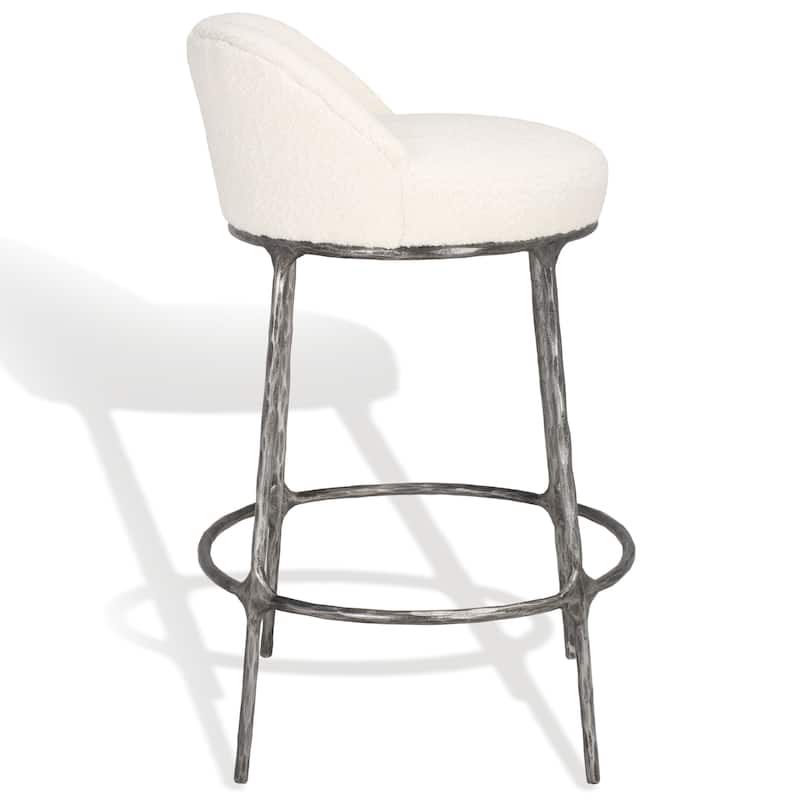 SAFAVIEH Couture Christl 31-inch Counter Stool (Fully Assembled) - 21.3 In. W x 22 In. D x 31.3 In. H - 21"Wx22"Dx31"H