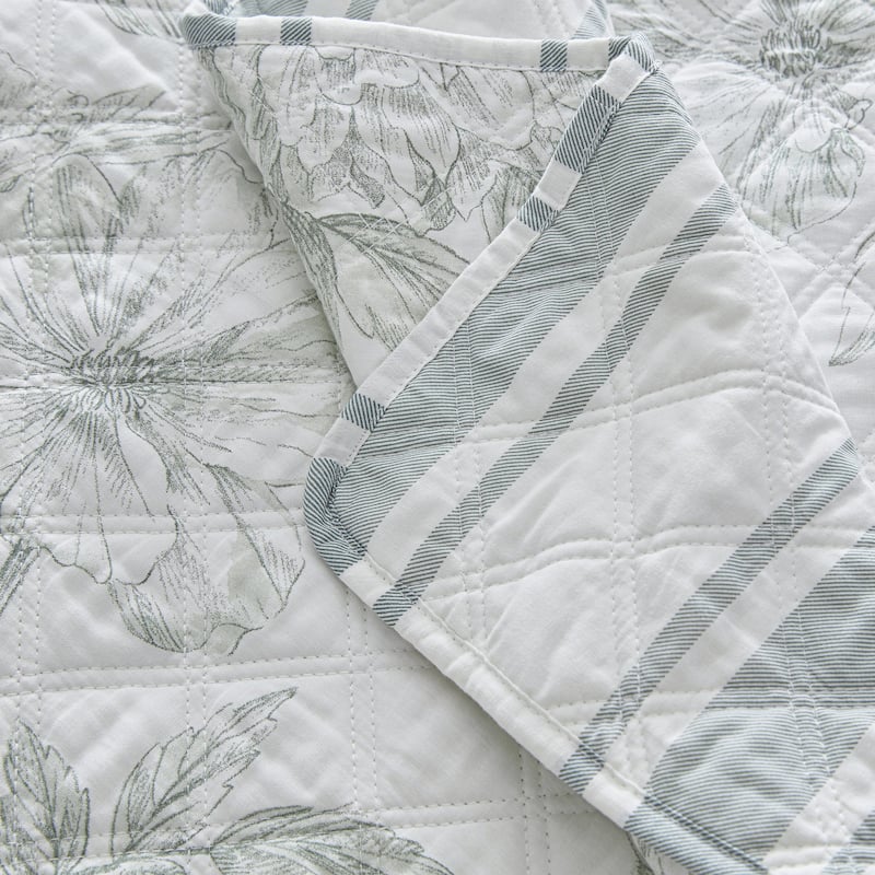 Martha Stewart Cotton Quilted Throw Blanket