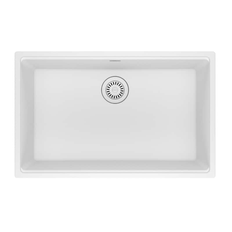 Franke MAG11028 Maris 30" Undermount Single Basin Granite Kitchen Sink - Polar White