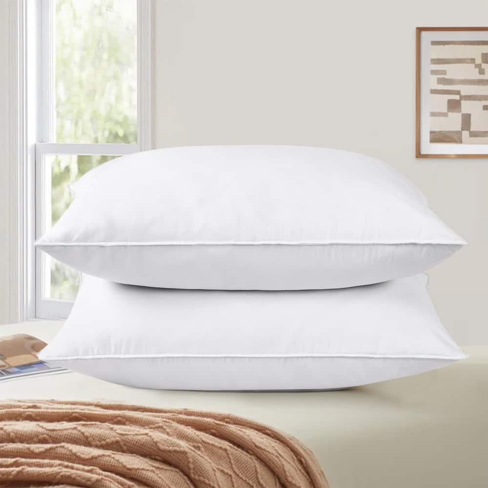White Goose Feather & Down Pillow - Set of 2