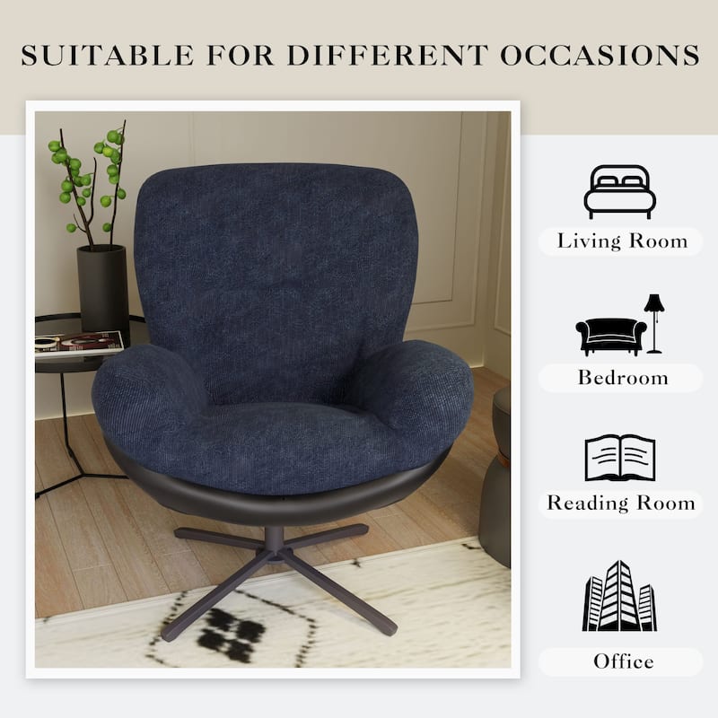 Ronnie Swivel Single Accent Chair by Christopher Knight Home
