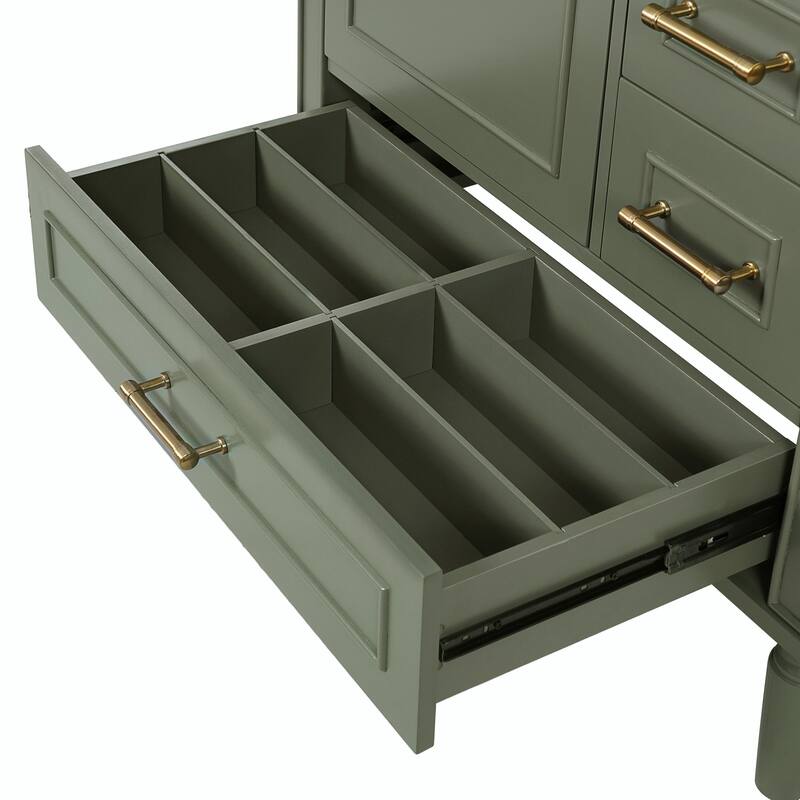 30" Bathroom Vanity with Ceramic Sink, Soft-Close Door, Built-in Shelf & Ample Storage