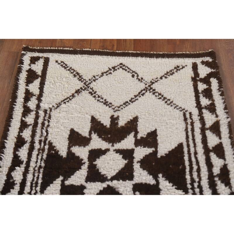Tribal / Geometric Anatolian Turkish Runner Rug Handmade Wool Carpet - 2'11"x 9'9"