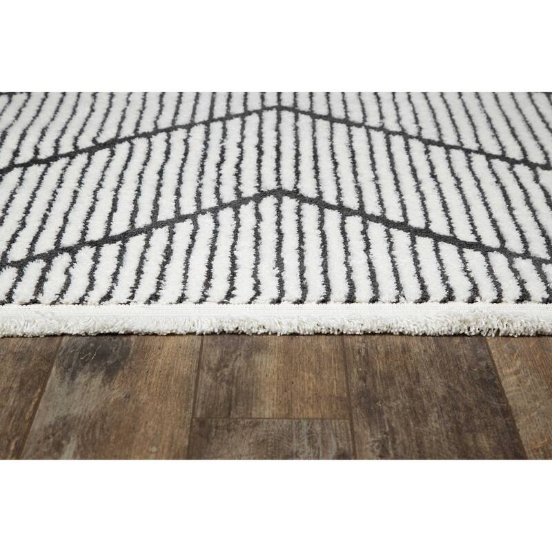 ECARPETGALLERY Machine Woven Sloane Ivory Runner Rug - 2'3 x 7'6