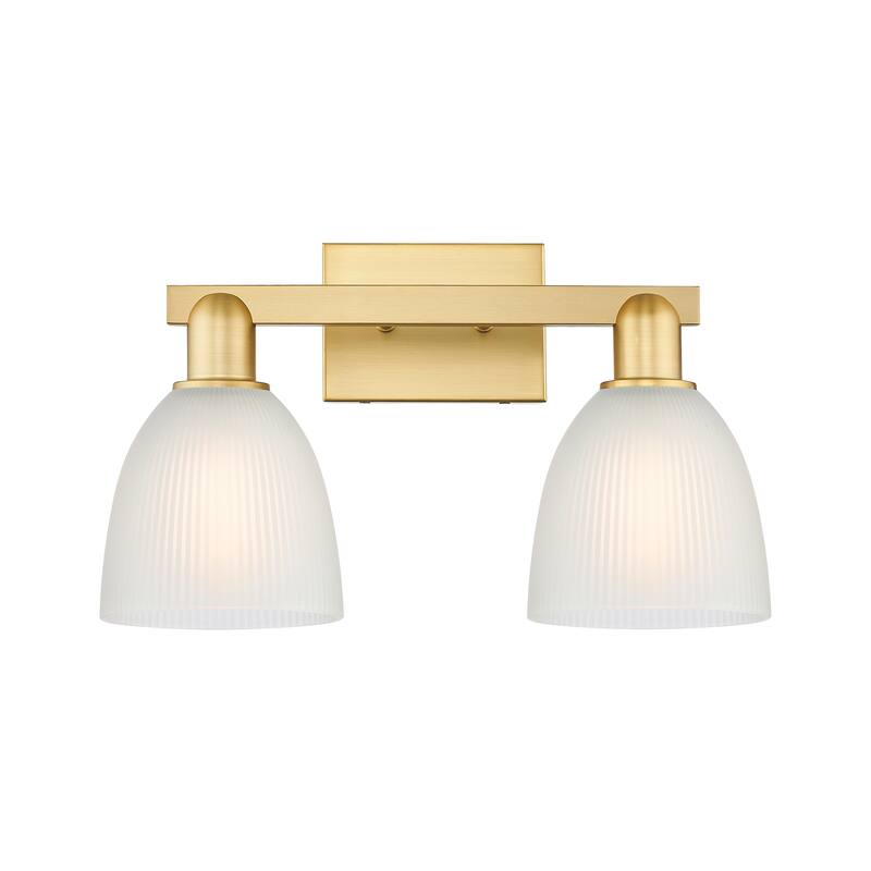 Innovations Lighting Endless Possibilities Arcadia - Castile - 2 Light 17" Bath Vanity Light - Satin Gold/White