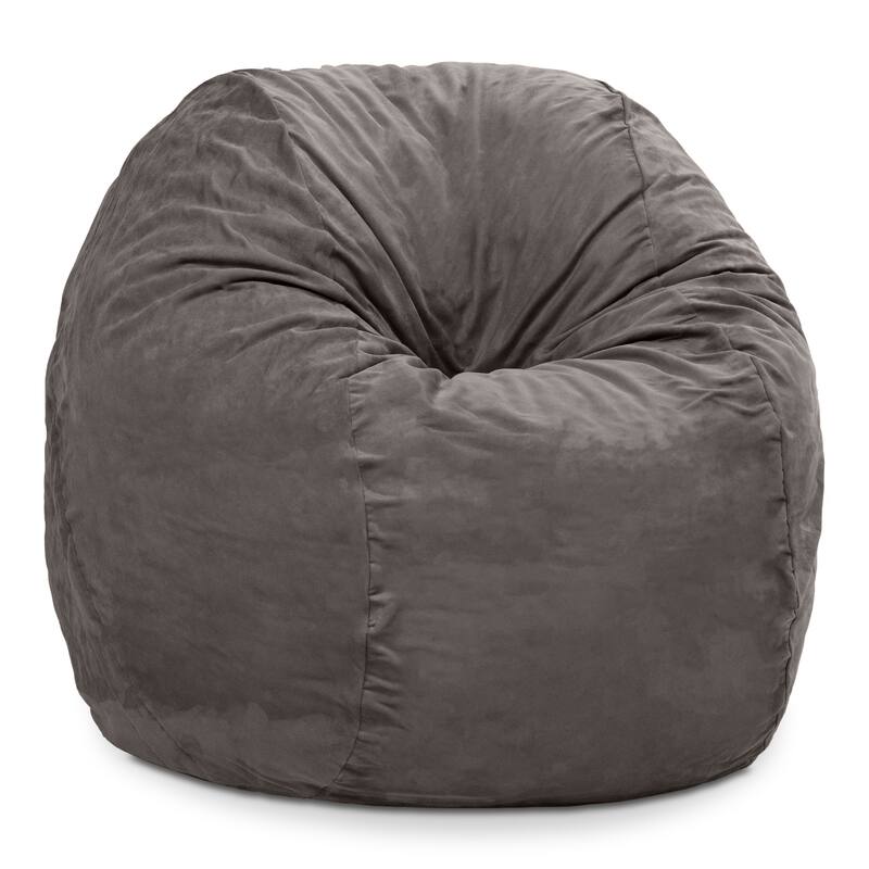 Jaxx Basics 4 Foot Large Adult Bean Bag Chair, Oversized with Filler