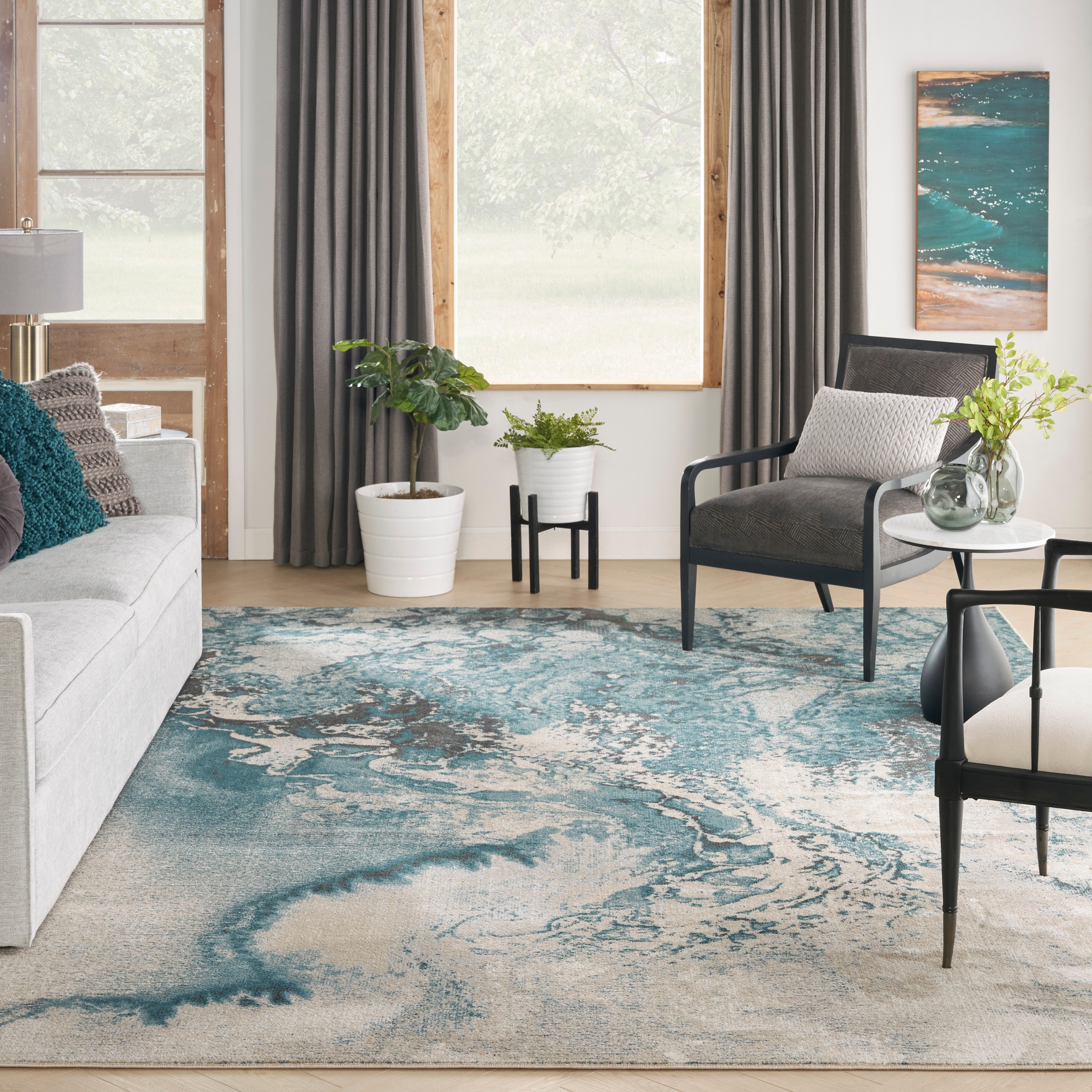 Nourison Maxell Modern Glam Abstract Area Rug