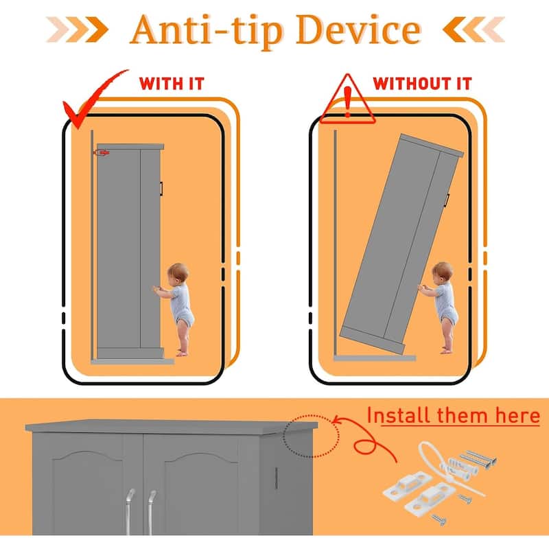 50-inch Adjustable Kitchen Pantry with Smart LED Light