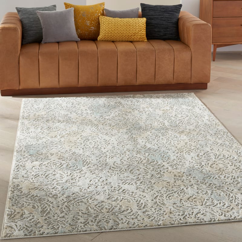 Nourison Marmara Contemporary French Country Damask Area Rug