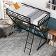preview thumbnail 3 of 7, Twin Size Loft Bed with Rectangle Desk, Ladder & Full-Length Guardrails, X-Shaped Premium Steel Frame, Teens & Kids' Furniture