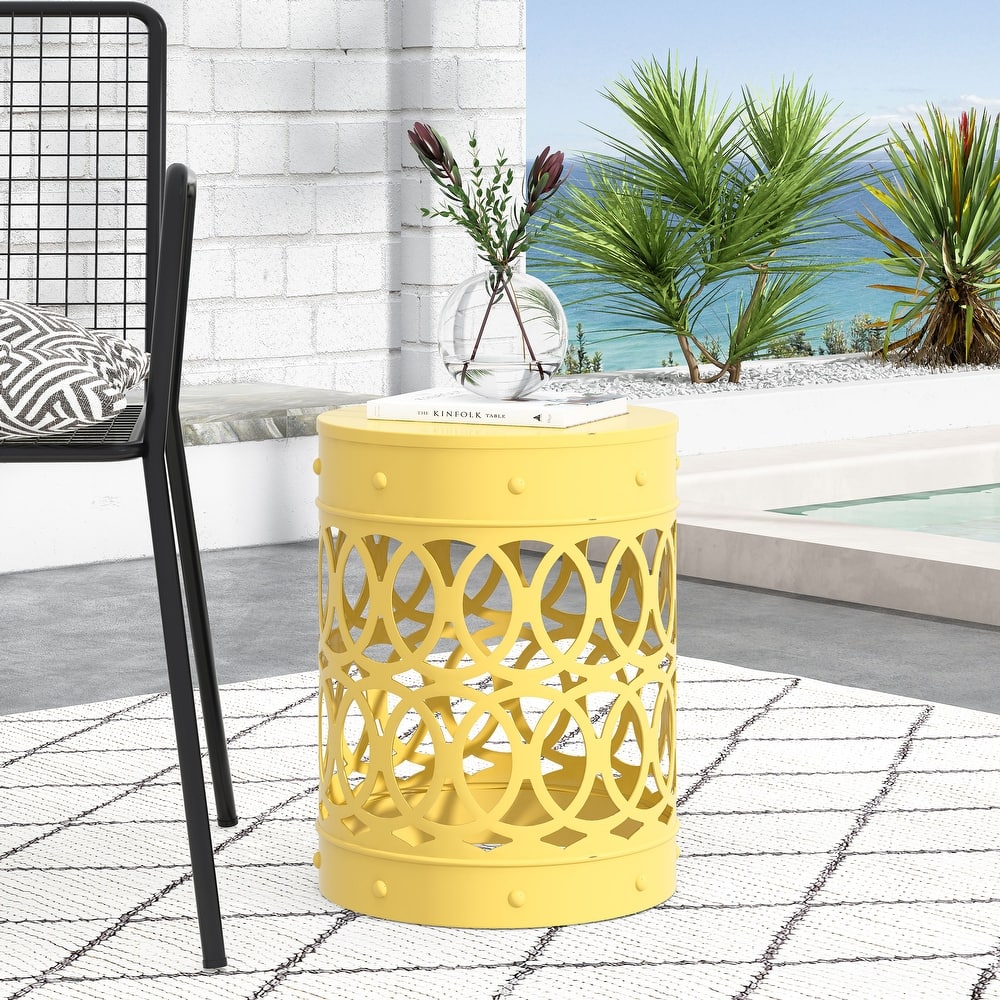 Mellie Outdoor Outdoor Metal Side Table by Christopher Knight Home