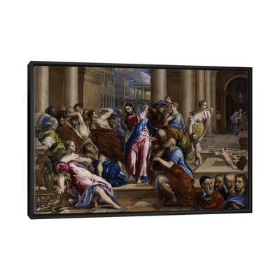 iCanvas "Christ Driving The Money Changers From The Temple, c.1570" by El Greco Framed Canvas Print