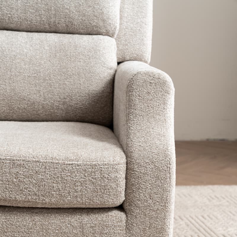 Upholstered Armchair With Wood Legs, Accent Chair