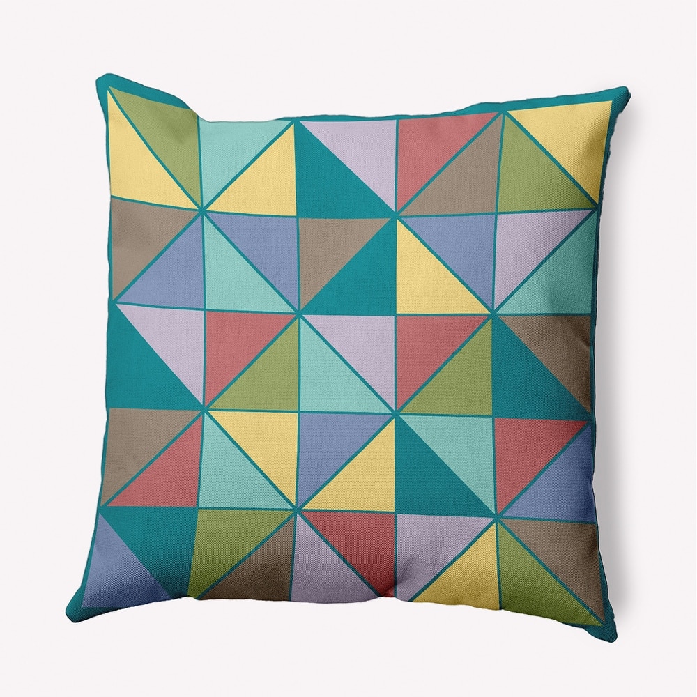 Triangle Triumph Indoor/Outdoor Throw Pillow