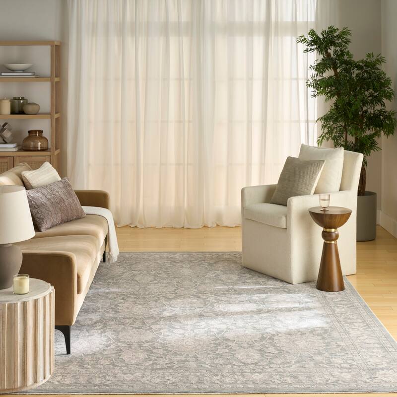 Nourison Shadows Indoor only Green Persian Area Rug