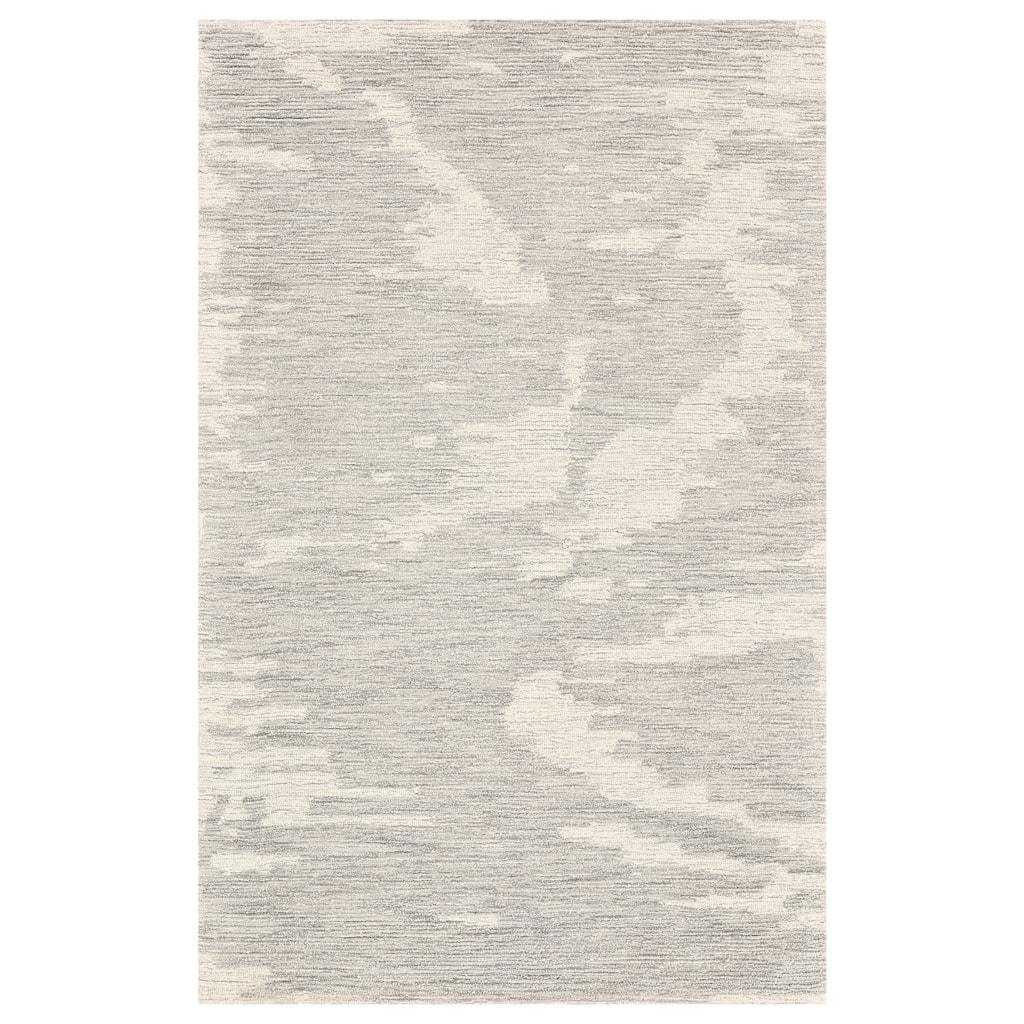Mohave Ivory and Gray Abstract Hand-Hooked Area Rug 2' x 3'