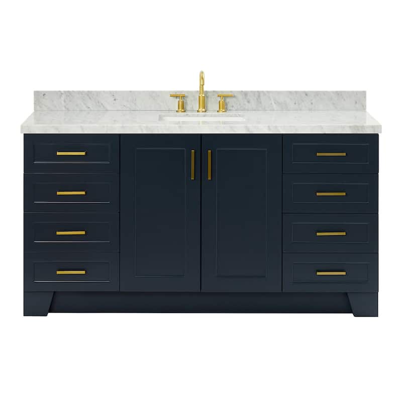 Ariel Q067SCWRVO Taylor 67" Free Standing Single Basin Vanity Set with - Midnight Blue
