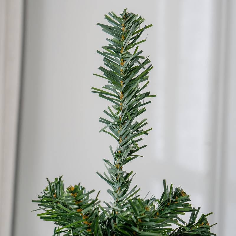 HOMCOM 6/7FT Black Christmas Tree with Stand, Xmas Slim Artificial Christmas Tree Small, Black Christmas Decorations