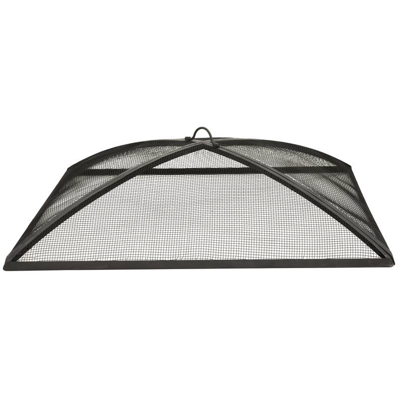 Sunnydaze Square Outdoor Fire Pit Spark Screen - 30" Square