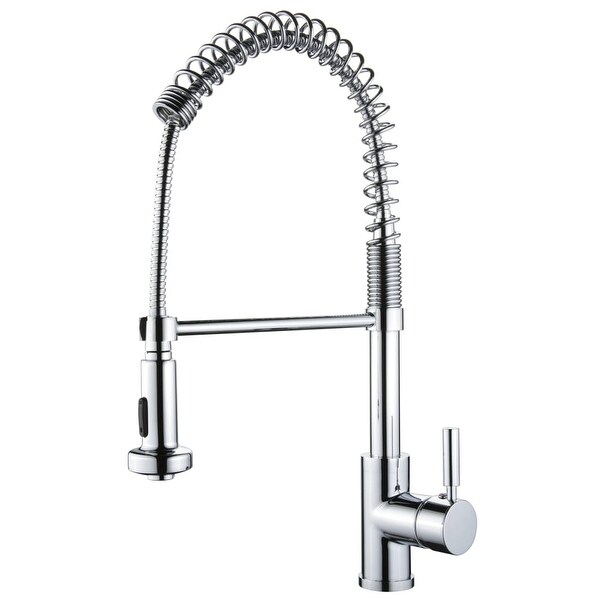 Miseno MK281 Mila Commercial Style Pre-Rinse Kitchen Faucet - Includes Lifetime Warranty and Decorative Deck Plate