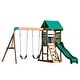 preview thumbnail 1 of 8, Backyard Discovery Buckley Hill Cedar Wood Swing Set, Slide, Play Deck - 10'3" x 8'11" Brown - Swing Set - 10'3" x 8'11" - Kids