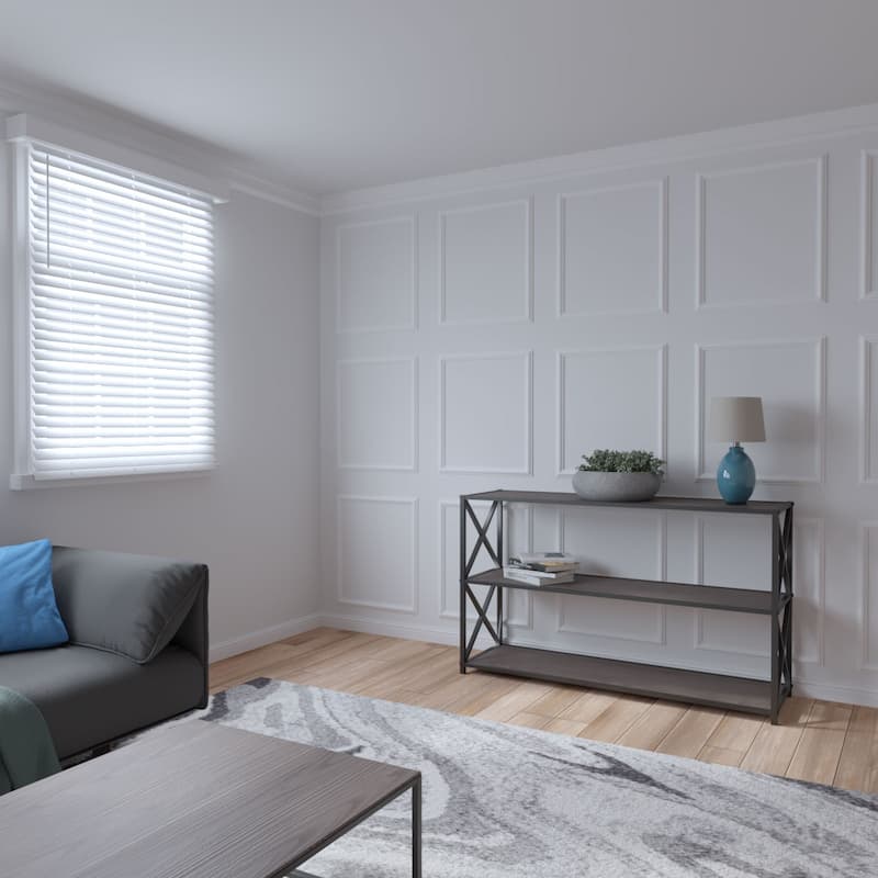 94 1/2"L Ashford Square Design Full Wall Wainscot Paneling Kit - Adjustable from Heights