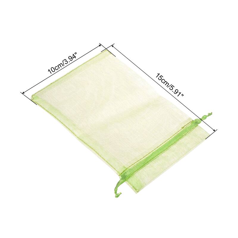 Fruit Protection Bags Nylon Fruit Netting Cover Bags 50 Pack - Green - 6x4"