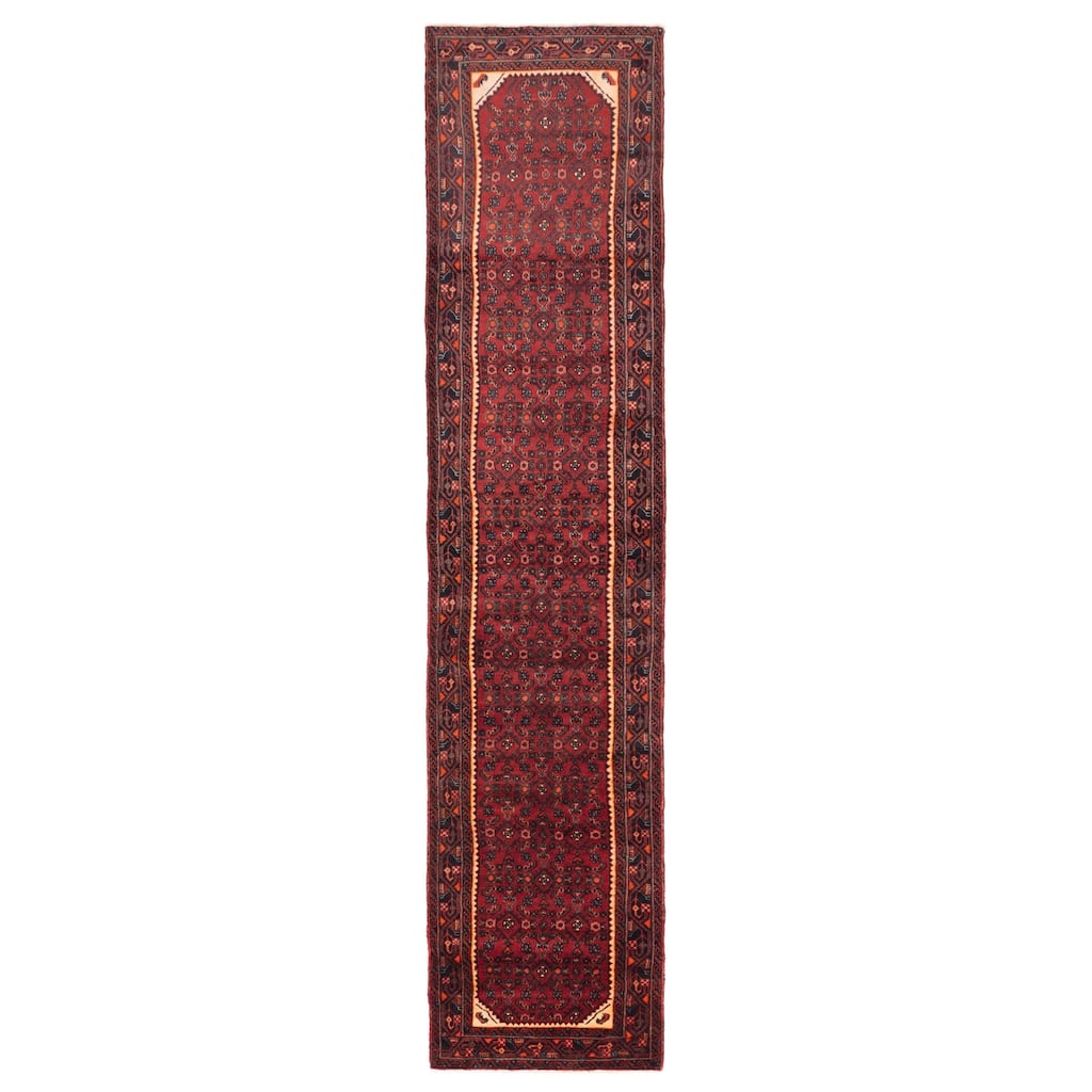 ECARPETGALLERY Hand-knotted Andelz Red Wool Rug - 2'11 x 13'7