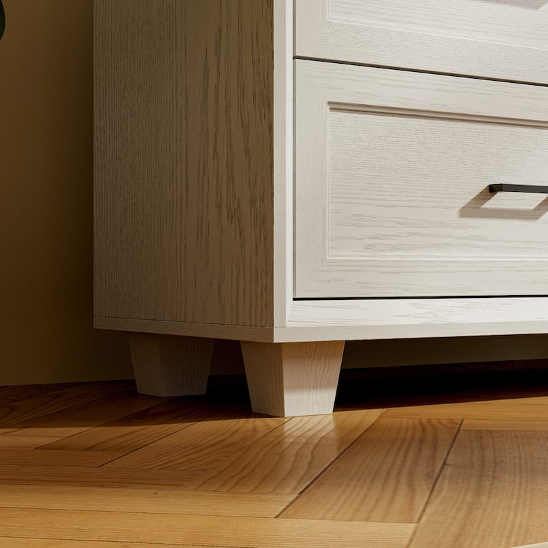 Modern Wooden Chest of Drawers with 6 Spacious Storage Compartments, Dark Brown Entryway Cabinet Dresser