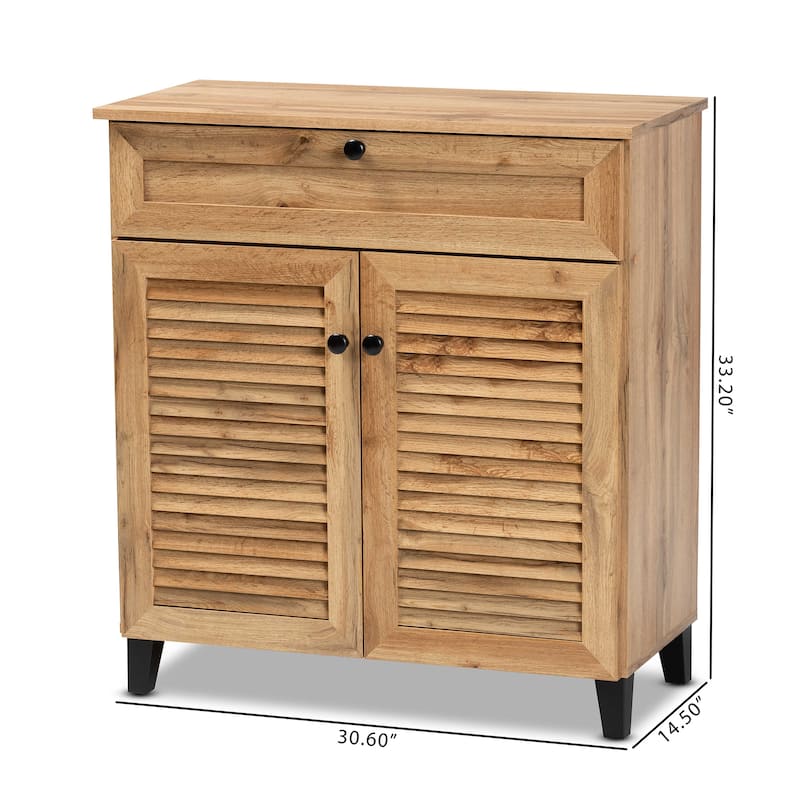 Coolidge Modern & Contemporary 1-Drawer Wood Shoe Storage Cabinet