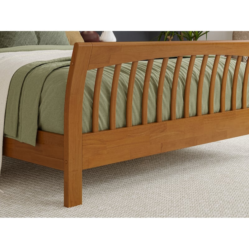 AFI Orleans Solid Wood Low Profile Platform Bed with Matching Footboard