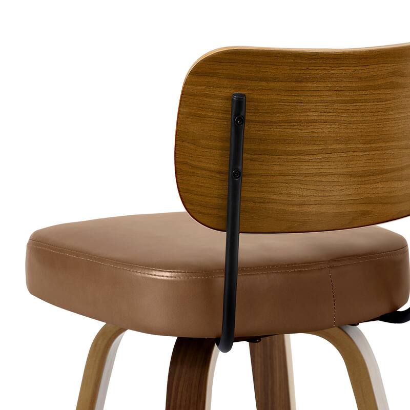 26" Swivel Upholstered Counter Height Bar Stool - 36.4" H x 17.1" W x 20" D