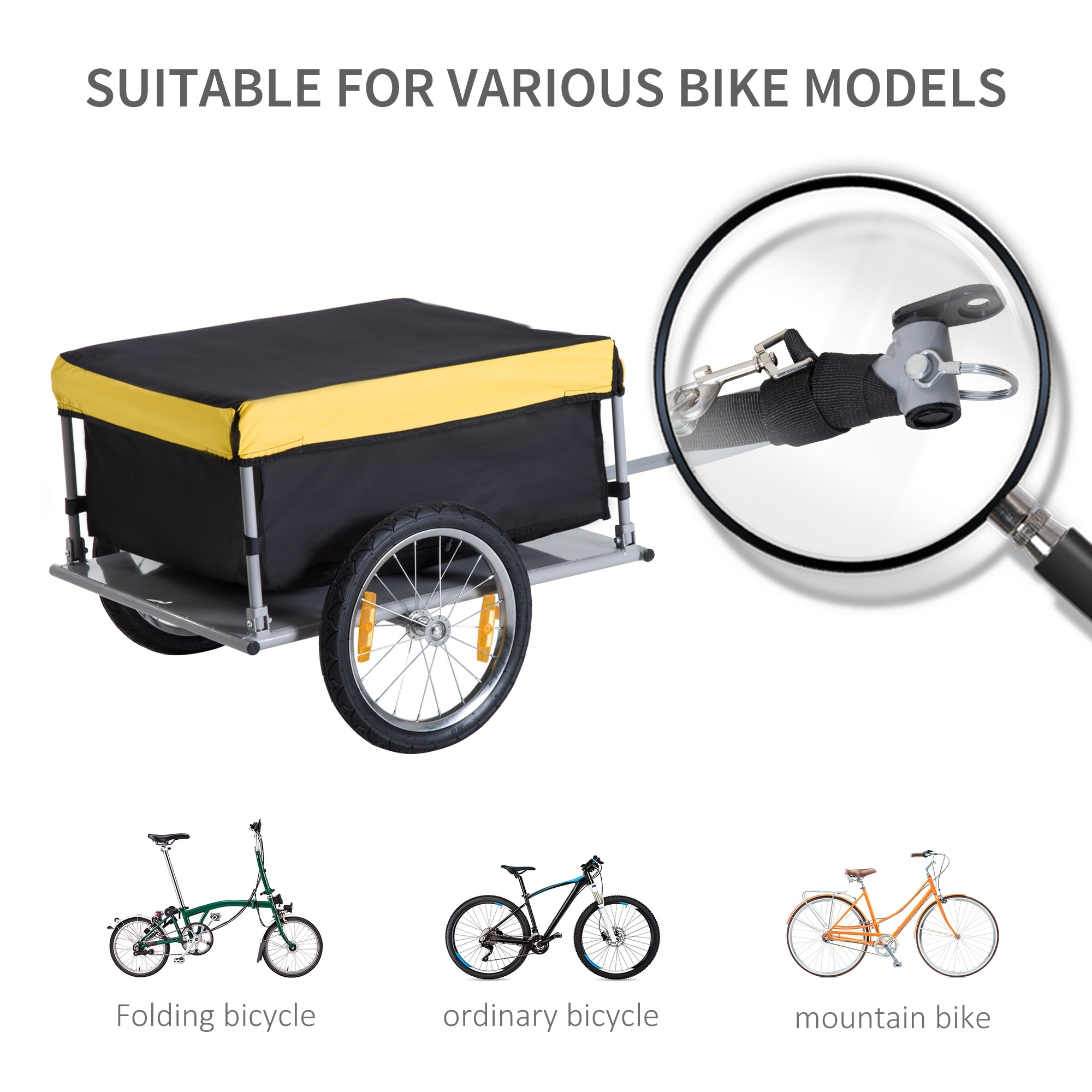 Aosom folding cheap bike cargo trailer