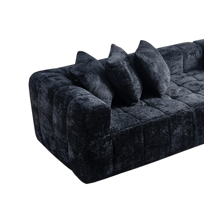 107.9" Modern L-Shape Cloud Sectional Sofa, No Assembly Required