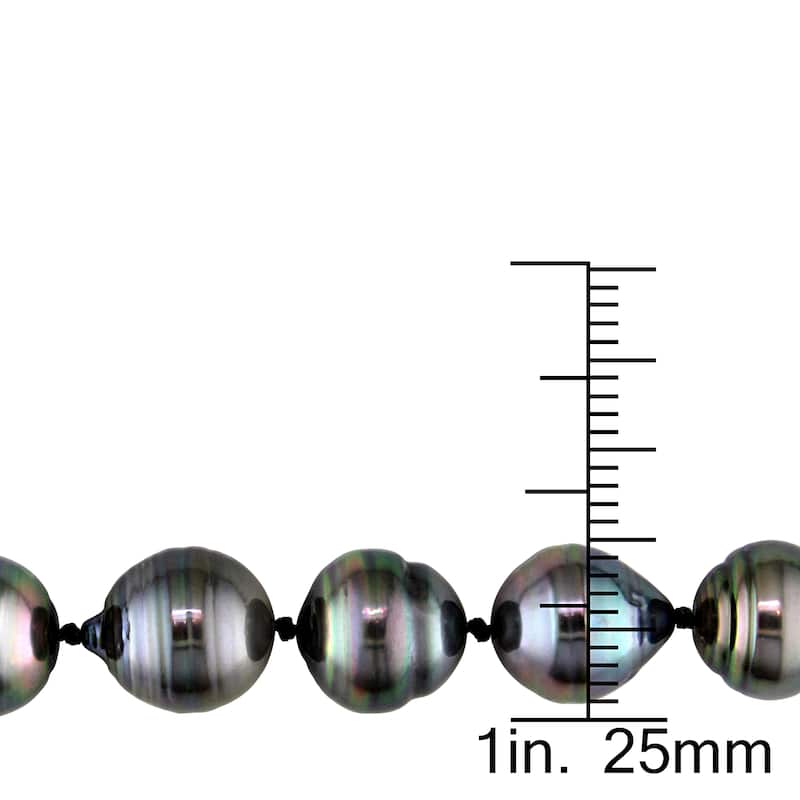 Miadora 8-11mm Tahitian Pearl Strand with 14k White Gold Ball Clasp