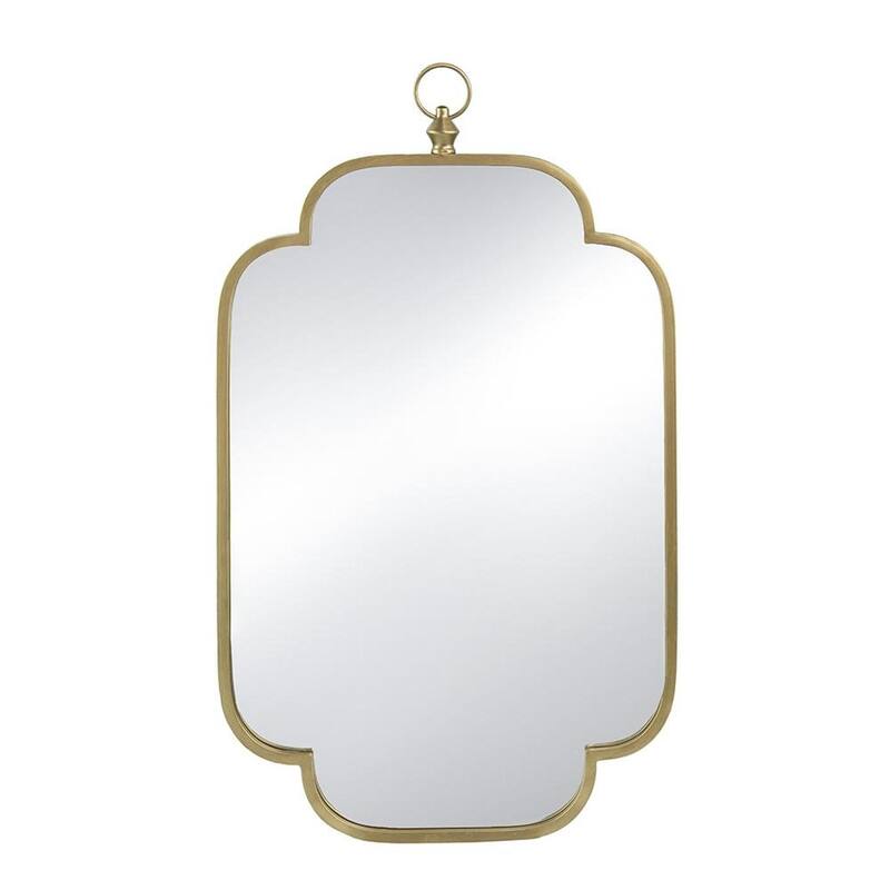 HomeRoots 36" Gold Novelty Iron Framed Accent Mirror - 19.7' X '36' X '1
