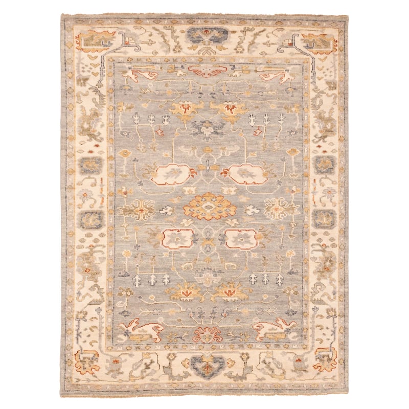 ECARPETGALLERY Hand-knotted Jules Serapi Grey Wool Rug - 7'7 x 9'10