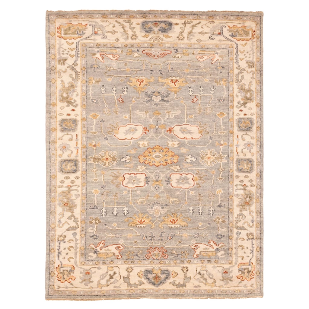 ECARPETGALLERY Hand-knotted Jules Serapi Grey Wool Rug - 7'7 x 9'10