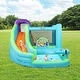 preview thumbnail 9 of 7, Bounce House Inflatable Water Slide With Water Gun and Climbing Wall