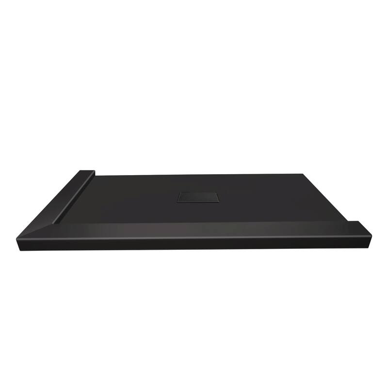 Transolid FZSDT5140C 51-3/16" x 40-1/2" Rectangular Shower Base with - Black